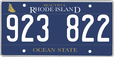 RI license plate 923822