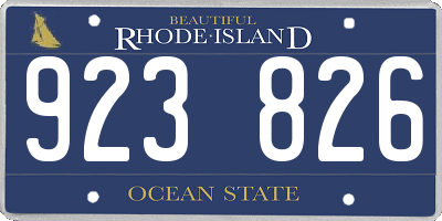RI license plate 923826