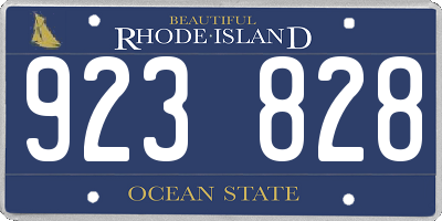 RI license plate 923828