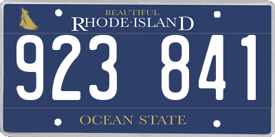 RI license plate 923841