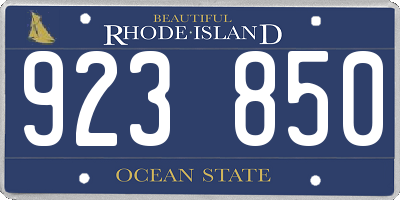 RI license plate 923850