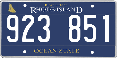 RI license plate 923851