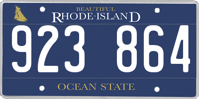 RI license plate 923864