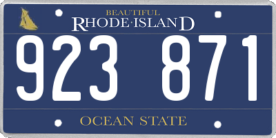 RI license plate 923871