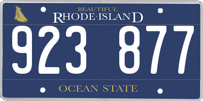 RI license plate 923877