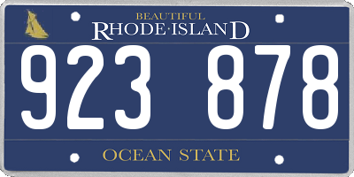 RI license plate 923878