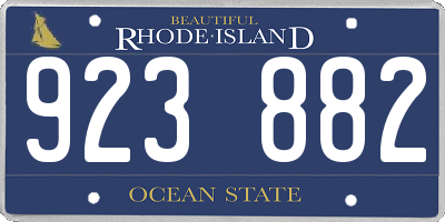 RI license plate 923882
