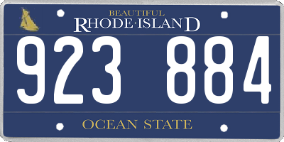 RI license plate 923884
