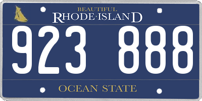 RI license plate 923888