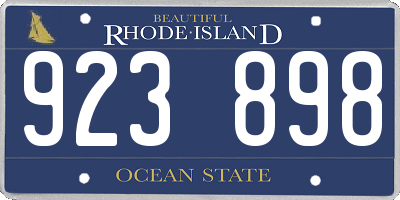 RI license plate 923898