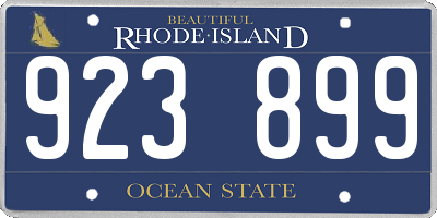 RI license plate 923899