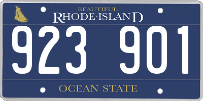 RI license plate 923901