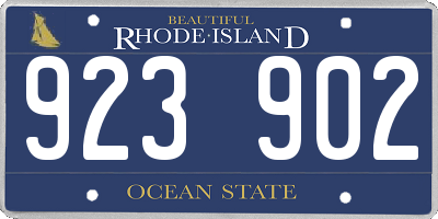 RI license plate 923902