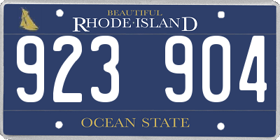 RI license plate 923904
