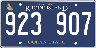 RI license plate 923907