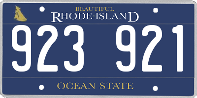 RI license plate 923921