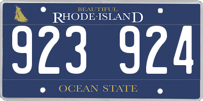 RI license plate 923924