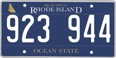 RI license plate 923944