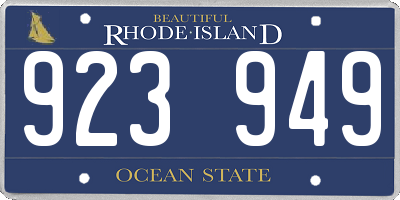 RI license plate 923949