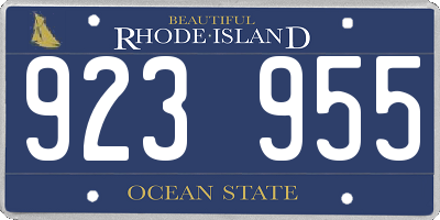 RI license plate 923955