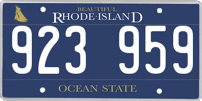 RI license plate 923959