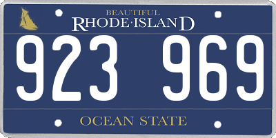 RI license plate 923969