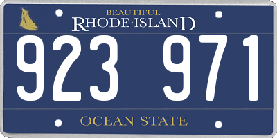 RI license plate 923971