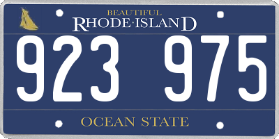 RI license plate 923975