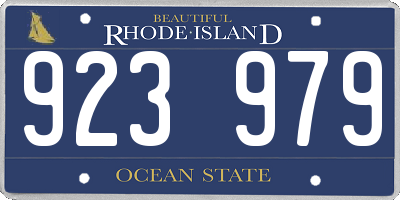 RI license plate 923979