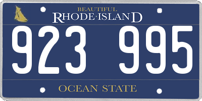 RI license plate 923995