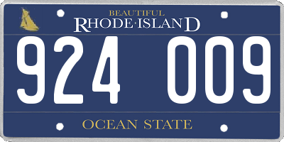RI license plate 924009