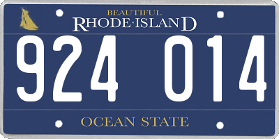 RI license plate 924014