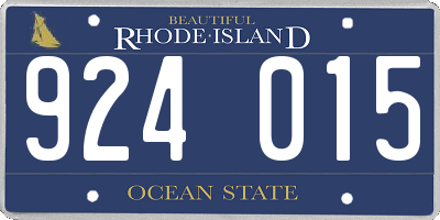 RI license plate 924015