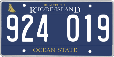 RI license plate 924019