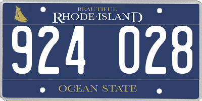 RI license plate 924028