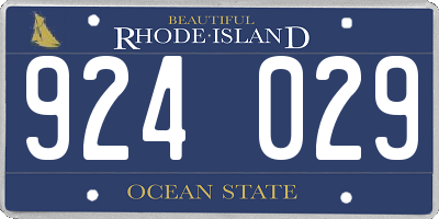 RI license plate 924029