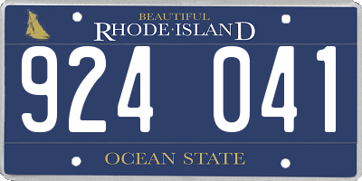 RI license plate 924041
