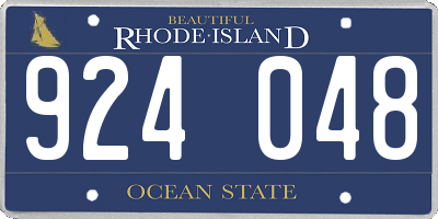 RI license plate 924048
