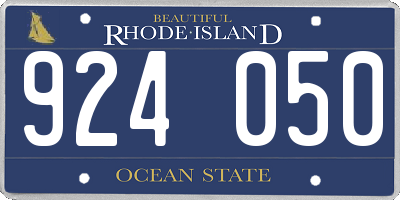 RI license plate 924050