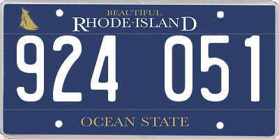 RI license plate 924051