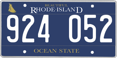 RI license plate 924052