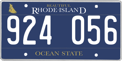 RI license plate 924056