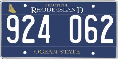 RI license plate 924062