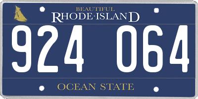 RI license plate 924064