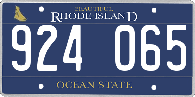 RI license plate 924065