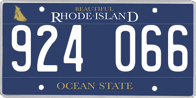 RI license plate 924066
