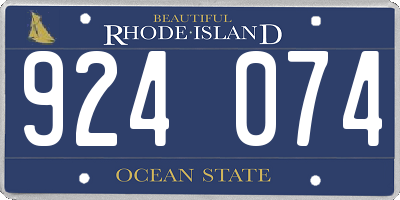 RI license plate 924074
