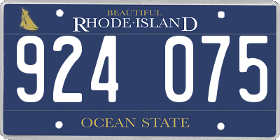 RI license plate 924075