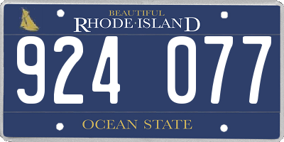 RI license plate 924077