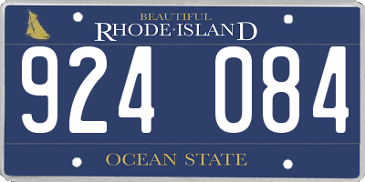 RI license plate 924084